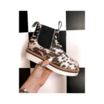 Cowhide Hair Leather Boots