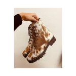 Cowhide Hair Leather Boots